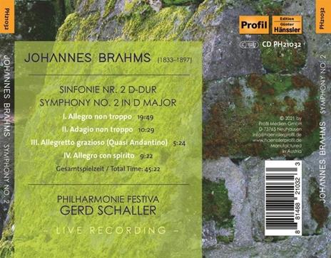 Symphony No. 2 - CD Audio di Johannes Brahms - 2