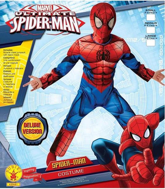 Costume Ultimate Spiderman Deluxe Con Muscoli 5 6 Anni - Rubie's - Idee  regalo | IBS