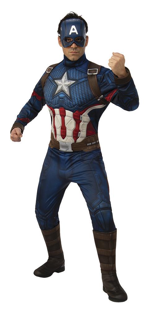 Marvel: Captain America - Costume Endgame Dlx Adulto (Tuta Imbottita Con  Copriscarpe Attaccate E Maschera Tg. Xl) - Rubie's - Idee regalo | IBS