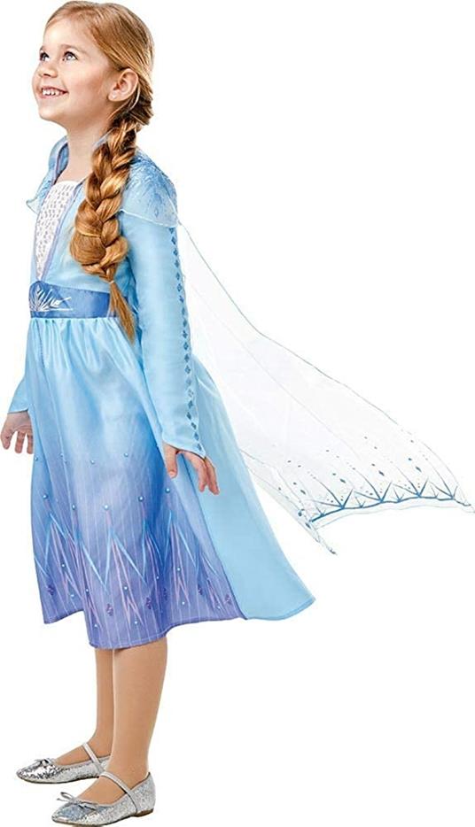 Disney: Frozen 2 - Costume Elsa Travel Preschool Classic (Abito E Mantella  Tg. T)