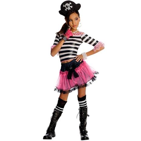 Costume Pirata Gotico Dark Rose per Bambine 6 a 7 anni Taglia S - 2