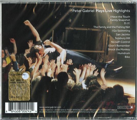 Plays Live Highlights - CD Audio di Peter Gabriel - 2