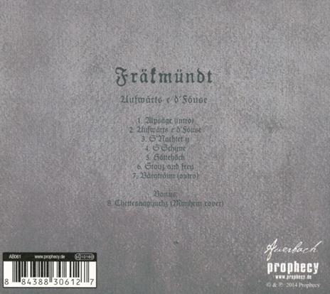 Uufwärts E D'Föuse (Digipack) - CD Audio di Fräkmündt - 2