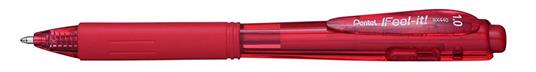 Pentel Feel-it! WOW! Rosso Clip-on retractable ballpoint pen 12 pezzo(i)