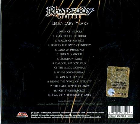 Legendary Years - CD Audio di Rhapsody of Fire - 2