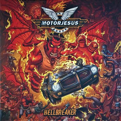 Hellbreaker (Orange-Black Marbled Vinyl) - Vinile LP di Motorjesus