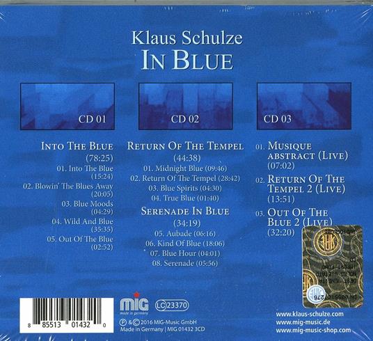 In Blue (Digipack) - CD Audio di Klaus Schulze - 2