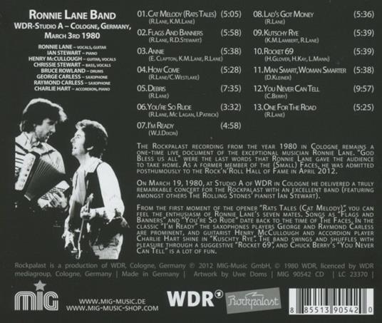 Live at Rockpalast - CD Audio di Ronnie Lane - 2