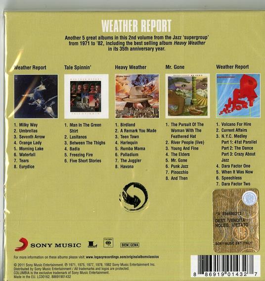 Original Album Classics - CD Audio di Weather Report - 2