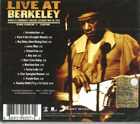 Live at Berkeley (Digipack) - CD Audio di Jimi Hendrix - 2