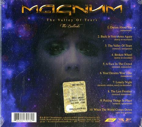 The Valley of Tears. The Ballads - CD Audio di Magnum - 2