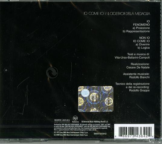 Io come io - CD Audio di Rovescio della Medaglia - 2