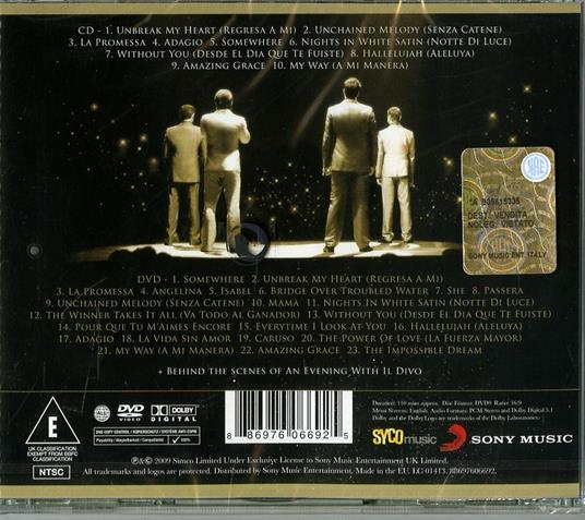 An Evening with Il Divo. Live in Barcelona - Il Divo - CD | IBS
