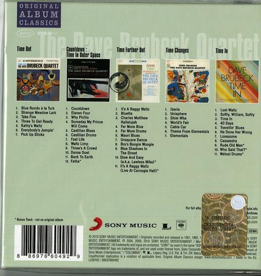 Original Album Classics - CD Audio di Dave Brubeck - 2