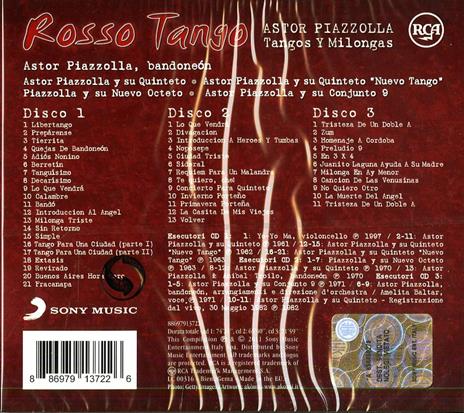 Rosso tango. Tangos y milongas - CD Audio di Astor Piazzolla - 2
