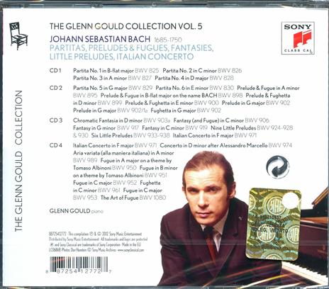 6 Partite - Fantasia cromatica - Concerto italiano - L'arte della fuga - Preludi, fughe e fantasie - CD Audio di Johann Sebastian Bach,Glenn Gould - 2