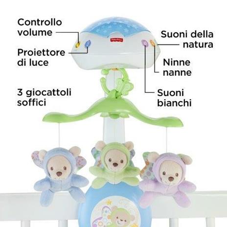 Fisher Price Giostrina degli Orsetti, per Neonati da 0+ mesi. Mattel (CDN41) - 5