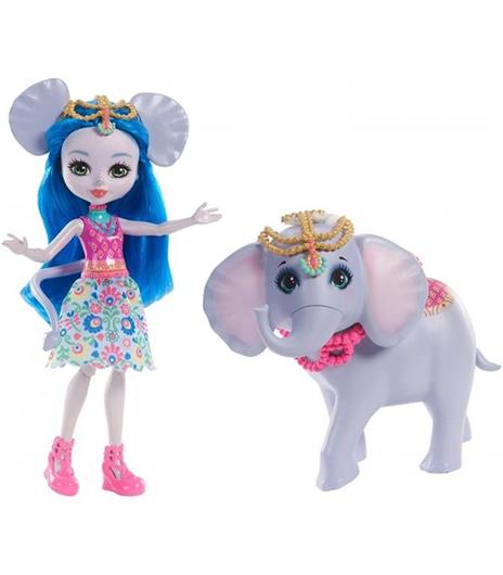 Mattel FKY73. Enchantimals. Bambola + Amico Cucciolo Large. Ekaterina L'Elefante