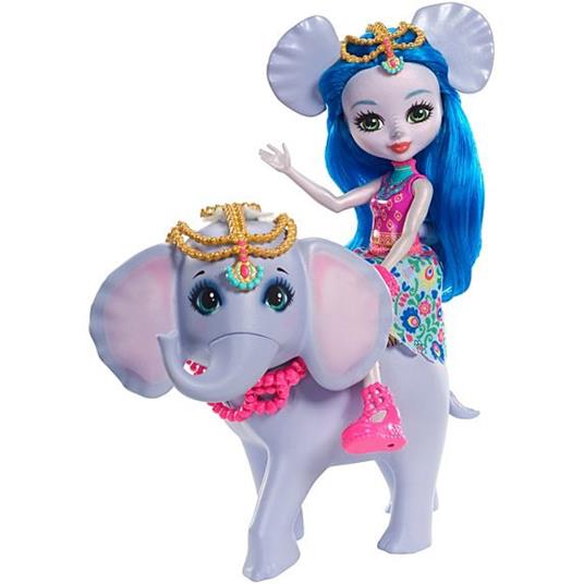 Mattel FKY73. Enchantimals. Bambola + Amico Cucciolo Large. Ekaterina L'Elefante - 4