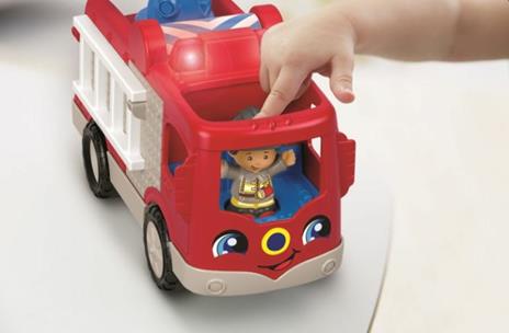 Camion Dei Pompieri Little People Luci Suoni Fisher-Price Gioco Prima Infanzia - 4