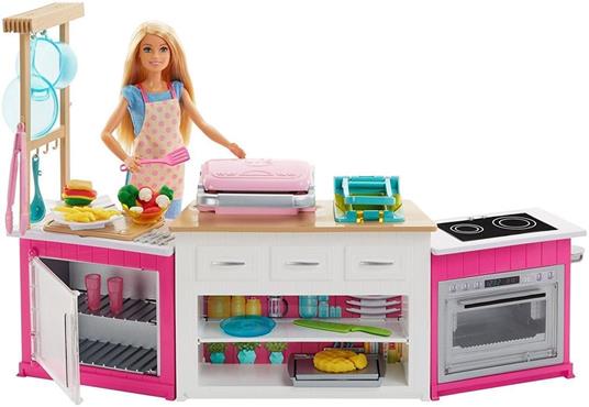 Barbie. Cucina con Bambola. Plastilina in 5 Colorazioni e Oltre 20 Accessori - 6