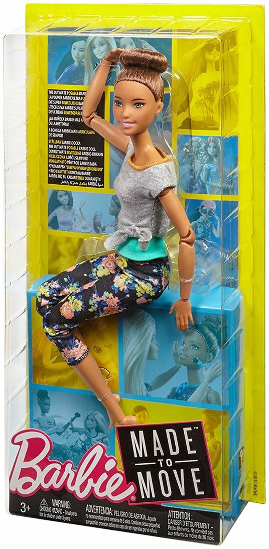 Barbie- Made to Move Bambola Snodata, 22 Punti Snodabili, Multicolore,  DPP74, Esclusivo