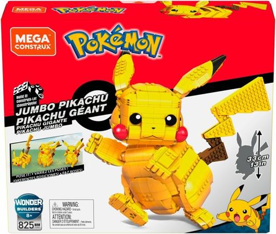 Mega Construx- Pokemon Pikachu Gigante da oltre 600 mattoncini, giocattolo  da costruire per bambini 8+anni - Mattel - Mega Construx - Cartoons -  Giocattoli | IBS