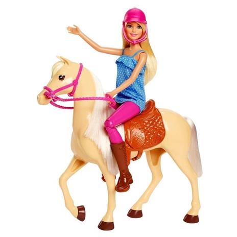 Barbie, Playset con Bambola e Cavallo, Giocattolo per Bambini 3+ Anni. Mattel (FXH13) - 4