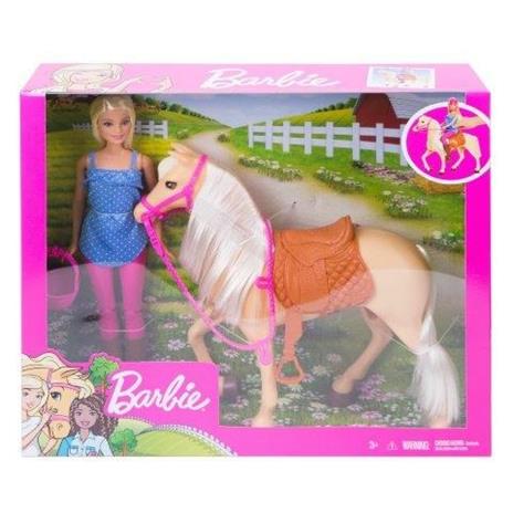 Barbie, Playset con Bambola e Cavallo, Giocattolo per Bambini 3+ Anni. Mattel (FXH13) - 7