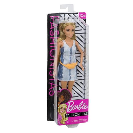 Barbie. Bambola Fashionistas con Vestito Denim - 5