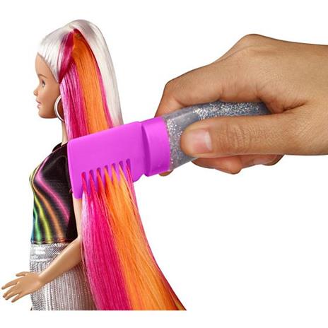 Barbie Capelli Arcobaleno Bambola con Accessori inclusi, Giocattolo per Bambini 3+ Anni. Mattel (FXN96) - 10