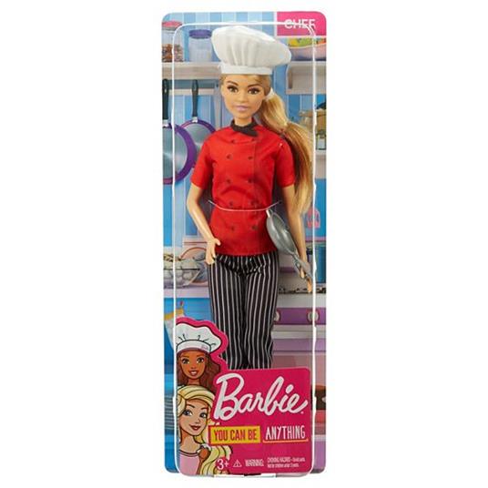 Barbie Bambola Chef con Padella e Cappello da Cuoco, Giocattolo per Bambini  3+ Anni. Mattel (FXN99) - Barbie - Carriere - Bambole Fashion - Giocattoli