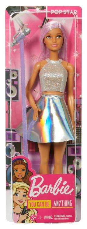 Barbie Carriere Pop Star con Microfono, Bambola Capelli Rosa e Abiti  Argento, Giocattolo per bambini 3+ Anni, FXN98 - Barbie - Bambole Fashion -  Giocattoli | IBS