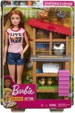 Barbie Carriere Fattoria dei Polli. Playset con Bambola. Galline. Polli e Accessori