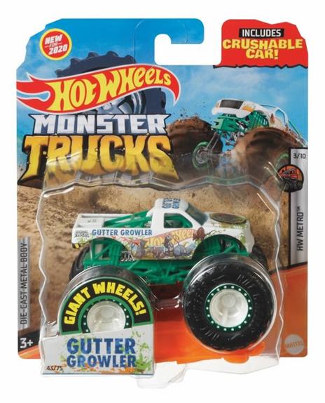 Hot Wheels- Monster Truck in Scala 1:64, Veicolo Singolo a Sorpresa, Assortimento Casuale - 3