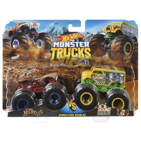 Monster Trucks Hot Wheels 2019 Demolition Doubles Police VS Hooligan Giant Wheels 1:64 - 5