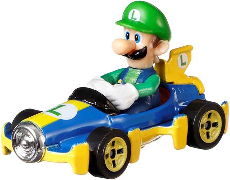 Hot Wheels - Mario Kart Luigi, in collaborazione con Mario Kart, un  assortimento di riproduzioni in scala 1:64 - Hot Wheels - Macchinine -  Giocattoli | IBS