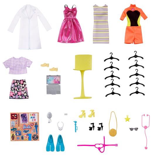 Barbie- L'armadio dei sogni con Bambola Bionda e più di 25 Pezzi - Barbie -  Barbie casa e accessori - Bambole Fashion - Giocattoli | IBS