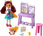 Mattel GBX03. Enchantimals. Playset Bambola E Amici Cuccioli Art Studio