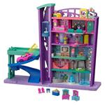 Polly Pocket Mega Mall. Playset Centro Commericale con Due Bambole. Ascensore e Accessori