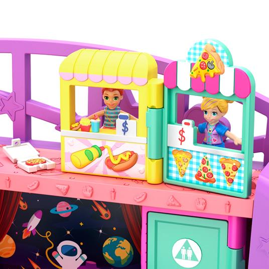 Polly Pocket Mega Mall. Playset Centro Commericale con Due Bambole. Ascensore e Accessori - 8