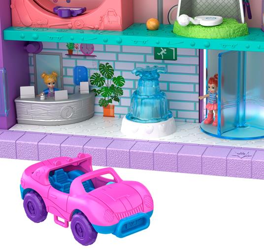 Polly Pocket Mega Mall. Playset Centro Commericale con Due Bambole. Ascensore e Accessori - 10