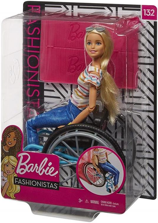 Barbie Fashionistas Bambola Bionda con Sedia a Rotelle, Giocattolo per Bambini 3+ Anni. Mattel (GGL22) - 2