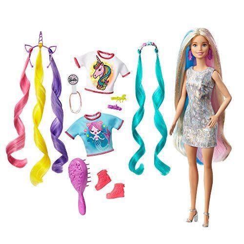 Barbie Bambola Capelli Fantasia A Tema Unicorni E Sirene con Accessori,  Giocattolo Per Bambini 3+ Anni - Barbie - Barbie Play with Color - Bambole  Fashion - Giocattoli | IBS