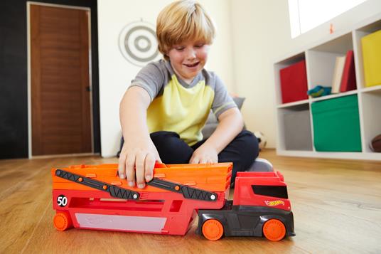 Hot Wheels Mega Trasportatore, Camion per Veicoli, Giocattolo per Bambini  3+ Anni. Mattel (GHR48)