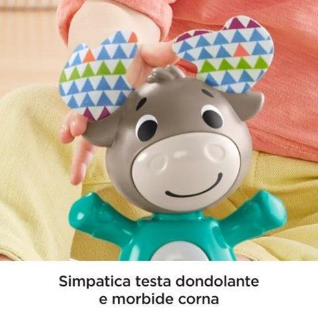 Fisher Price Parlamici Baby Alce Dondolina, Giocattolo Istruttivo per Bambini 9+ Mesi. Mattel (GJB17) - 4