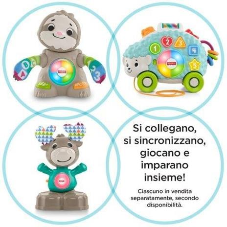 Fisher Price Parlamici Baby Alce Dondolina, Giocattolo Istruttivo per Bambini 9+ Mesi. Mattel (GJB17) - 5