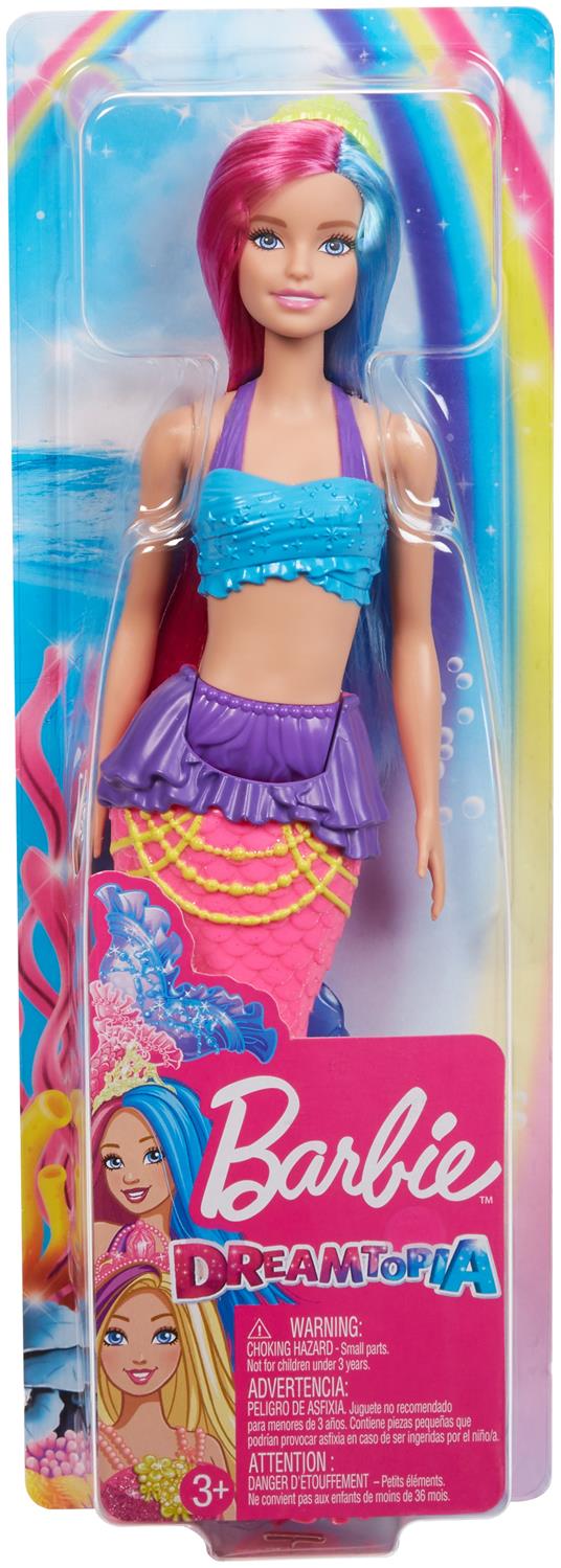 Barbie Dreamtopia Bambola Sirena con Capelli Rosa e Blu, Giocattolo per  Bambini 3+ Anni. Mattel (GJK08) - Barbie - Bambole Fashion - Giocattoli |  IBS