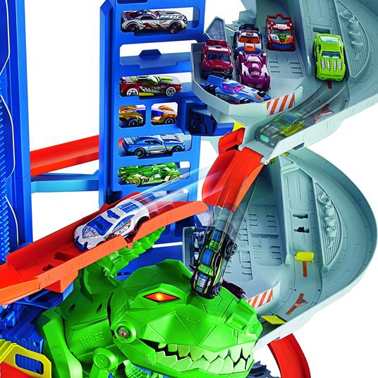 Hot Wheels- Assalto del T-Rex Robot al Mega Garage Multipiano, 2 Veicoli  Inclusi, può Contenere più di 100 Macchinine - Hot Wheels - Garage -  Giocattoli | IBS