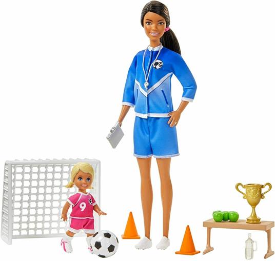 Barbie Playset ?Allenatrice di Calcio con 2 Bambole e Accessori Giocattolo  per Bambini 3+ Anni, GJM71 - Barbie - Barbie I Can Be - Bambole Fashion -  Giocattoli